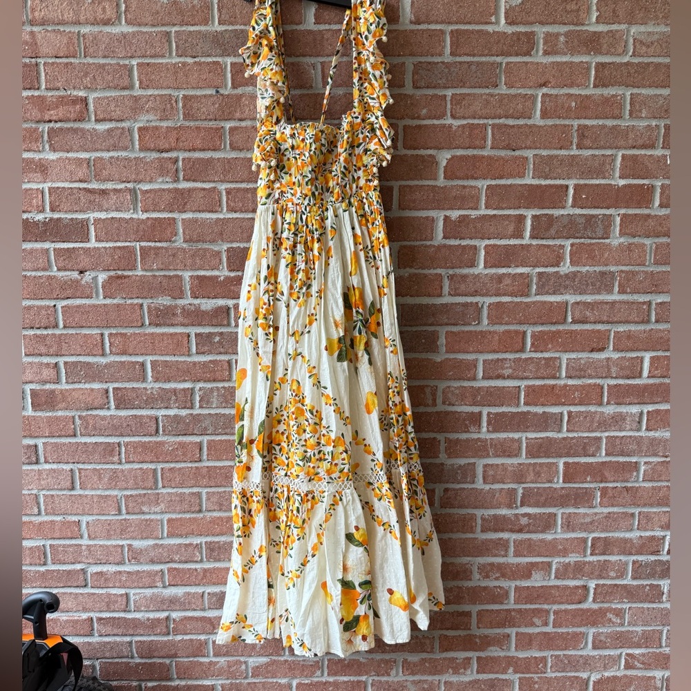 Farm Rio Off White Cashew Crossed Back Dress, Mix Print 🥰 - Picture 2 of 9